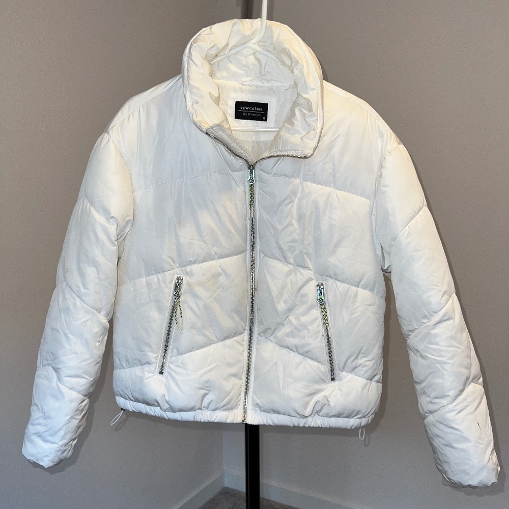 Women's White Puffer Jacket